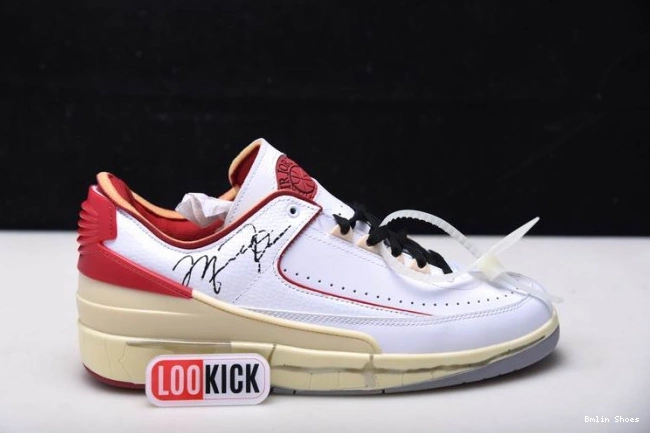 Bmlin Low Jordan Red Retro 2 SP DJ4375-106 Off-White White 0728